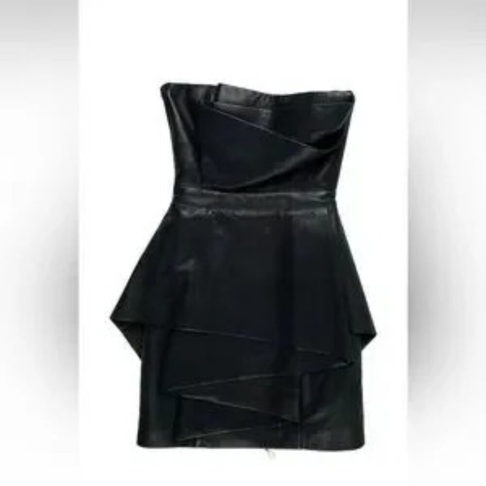 BALMAIN LAMB LEATHER MINI DRESS!! - Picture 5 of 5